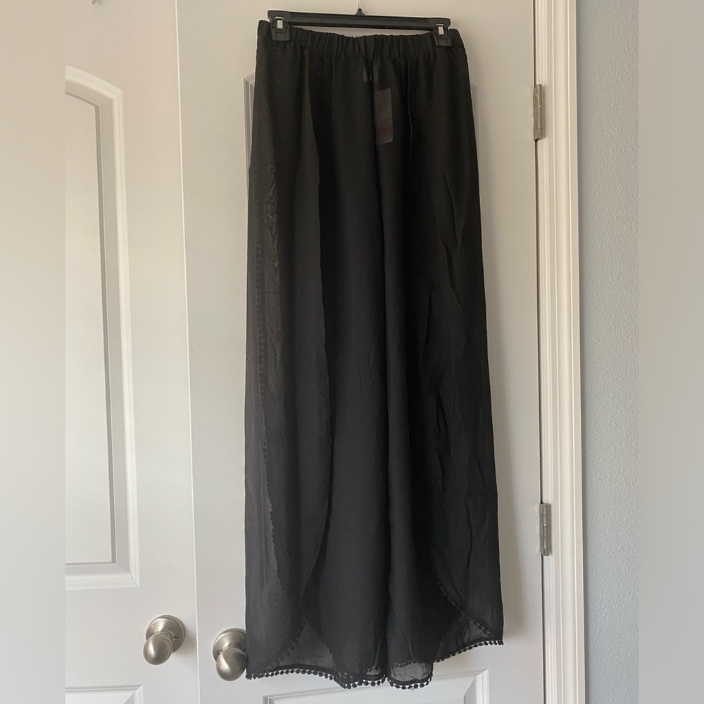 Sheer Open Leg Pants
